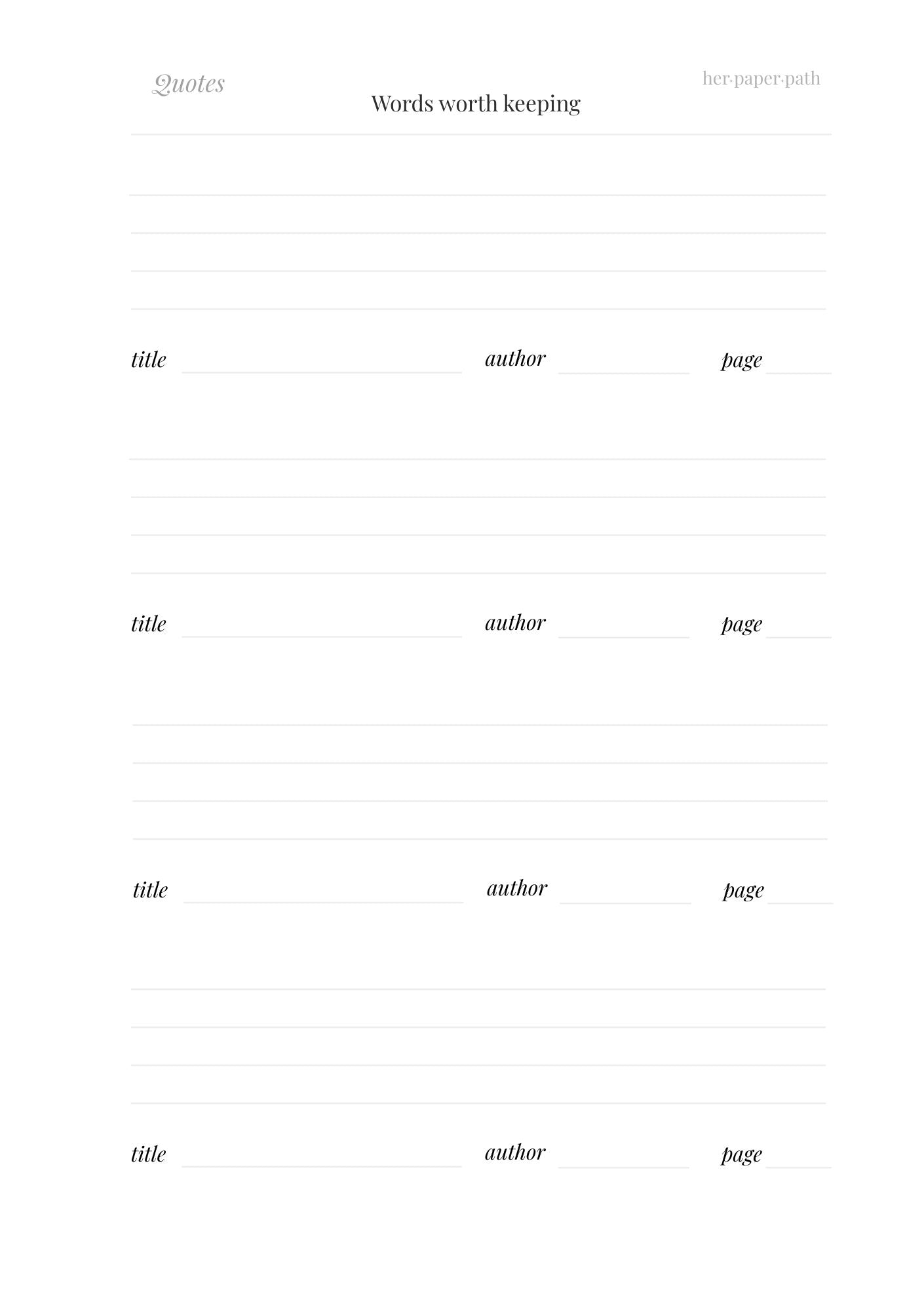 Personal Library (Digital Version)