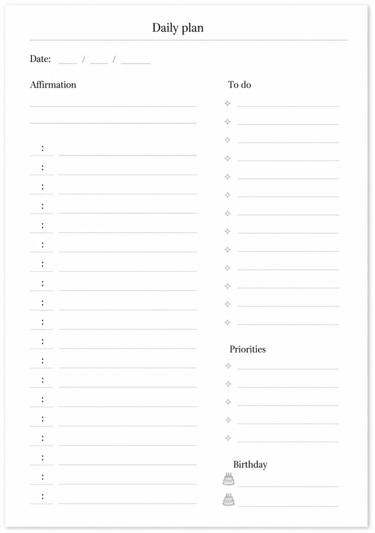 Daily Schedule (Digital Version)