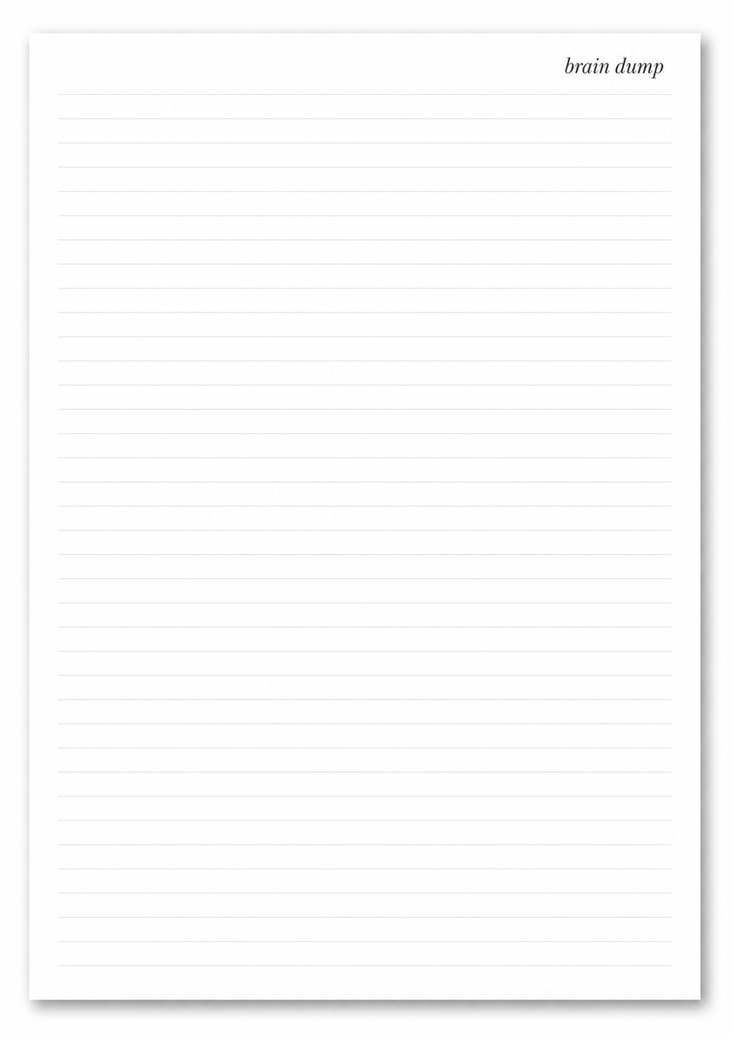 Lined Layout (Digital Version)