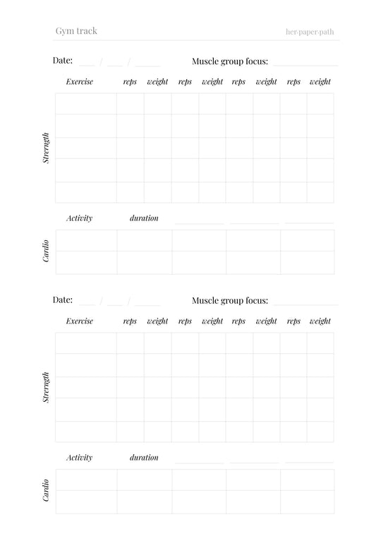 Hot Girl Gym Log (Digital Version)