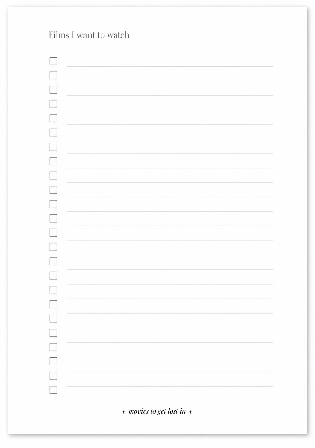 Things I Want To Explore